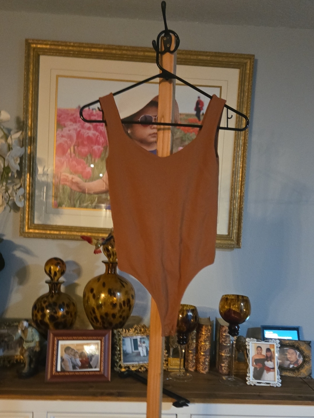Free People Rust Brown Sleeveless Bodysuit